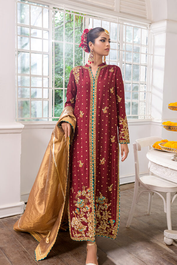 Baroque Red Festive Alizay Saad