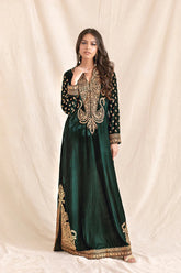 Etoile Dorée Emerald Kaftan Alizay Saad