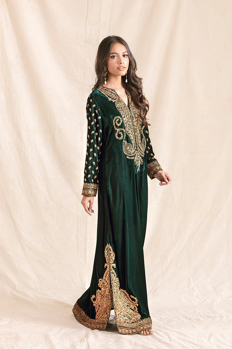 Etoile Dorée Emerald Kaftan Alizay Saad