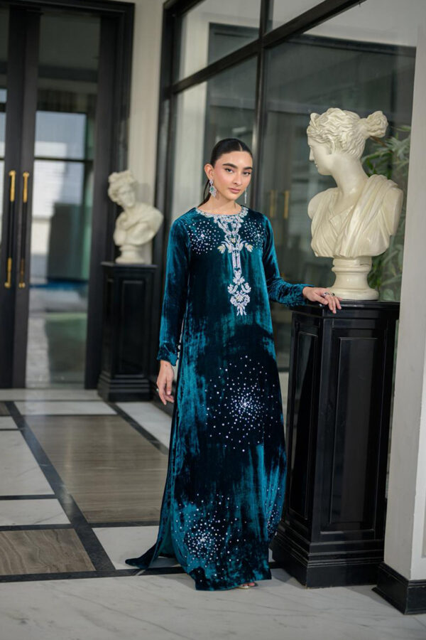 Teal Opulence Alizay Saad