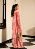Salmon Velvet Kaftan Alizay Saad
