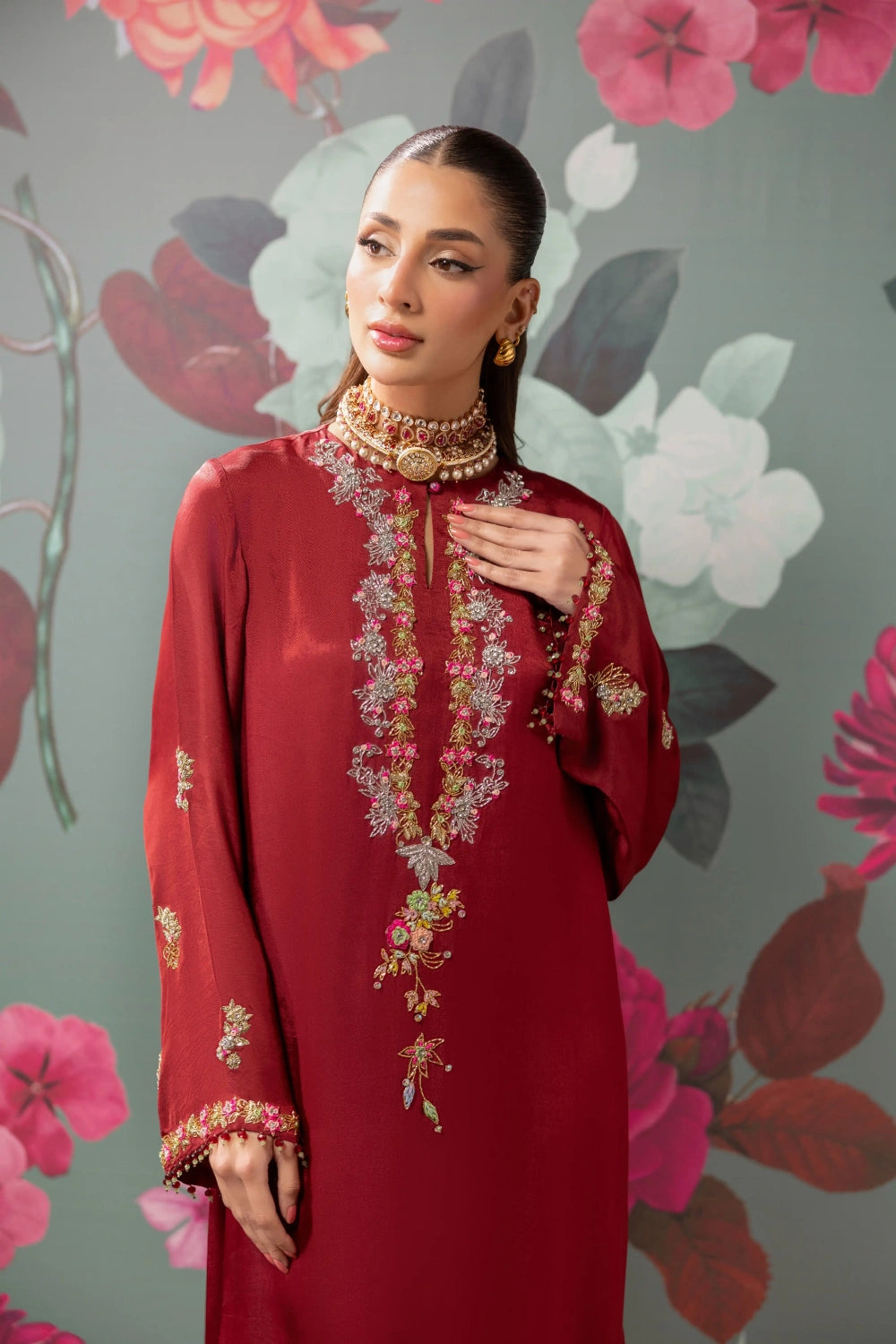 Fuschia Cherri Kaftan Alizay Saad