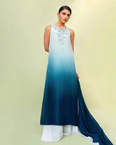 Aqua Ombre' Semi-Formal Edit'26 by Alizay Saad