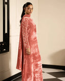 Salmon Velvet Kaftan