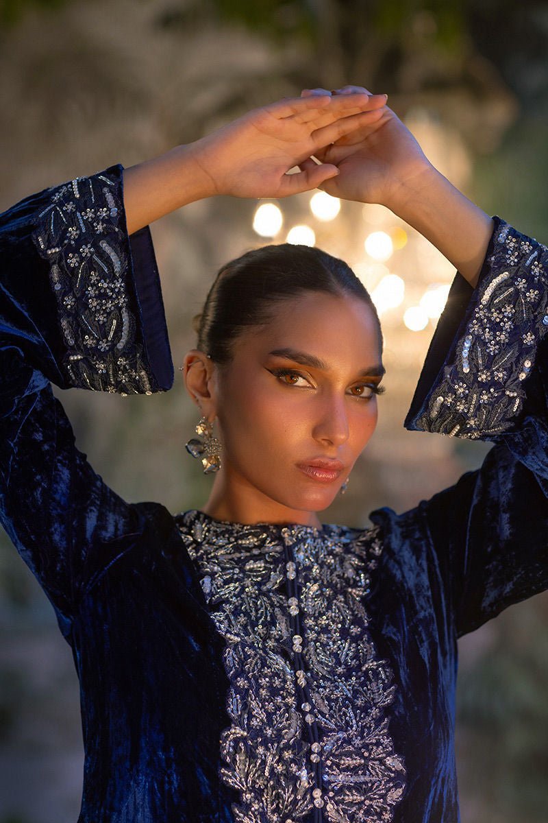 Anaya Velvet Luxe Jalabiya by Alizay Saad. - Alizay Saad