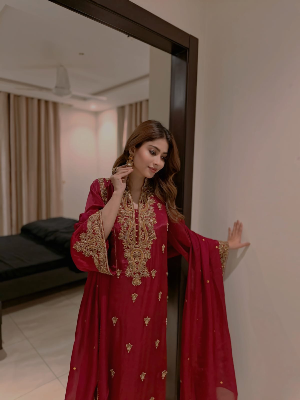 Rubaab Red Festive By AS Studio Alizay Saad