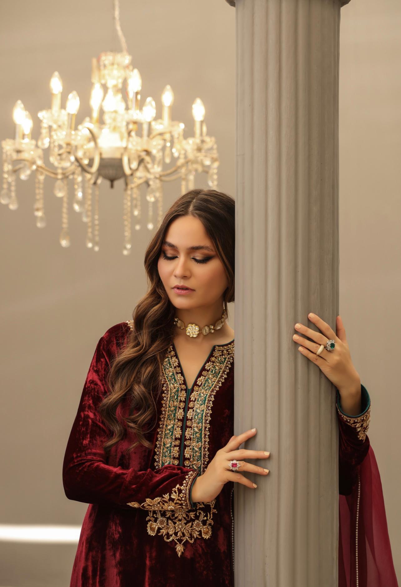Ruby Velvet Luxe by Alizay Saad - Alizay Saad