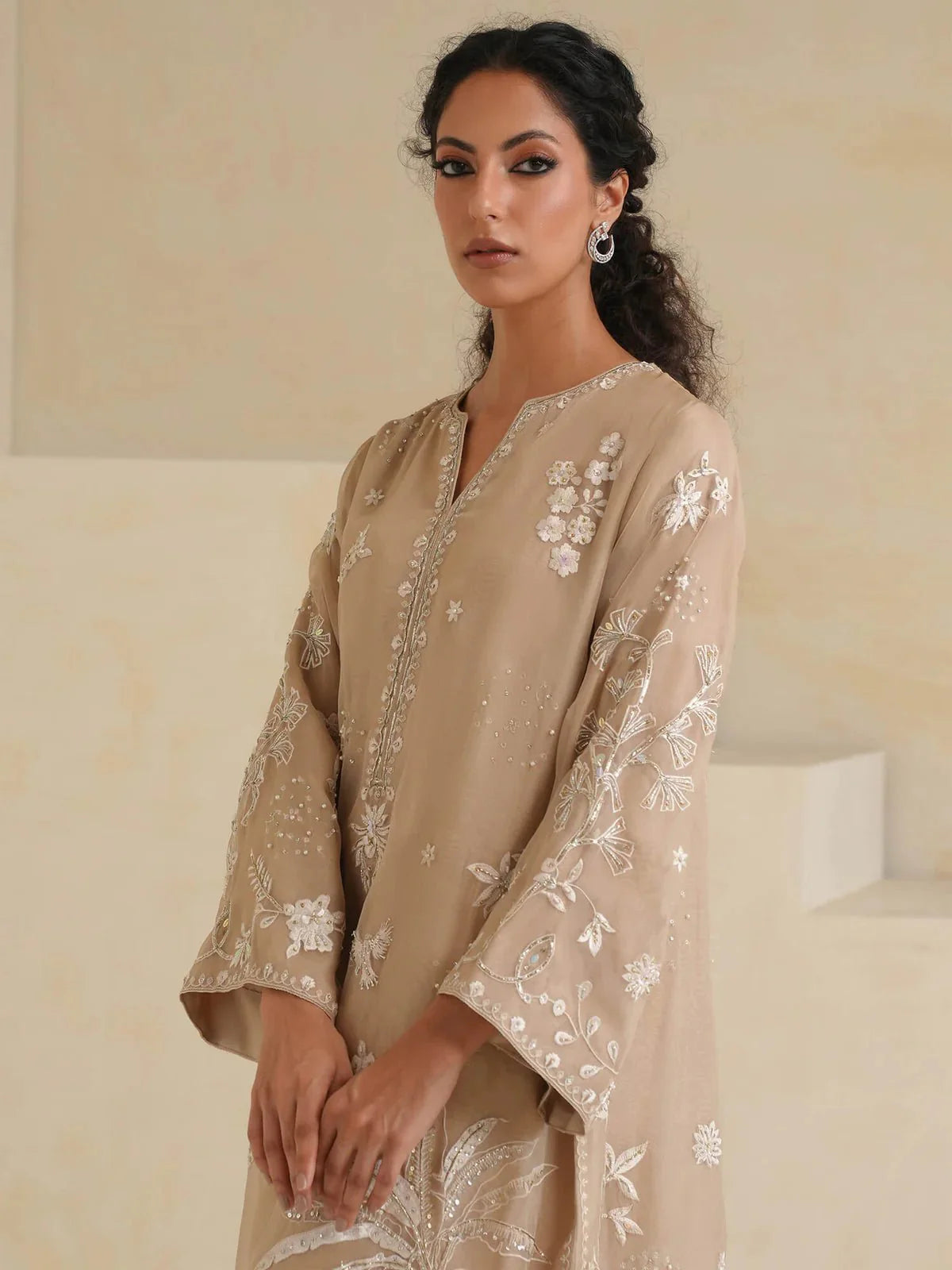 Sandy Pearl Jalabiyan by Alizay Saad - Alizay Saad