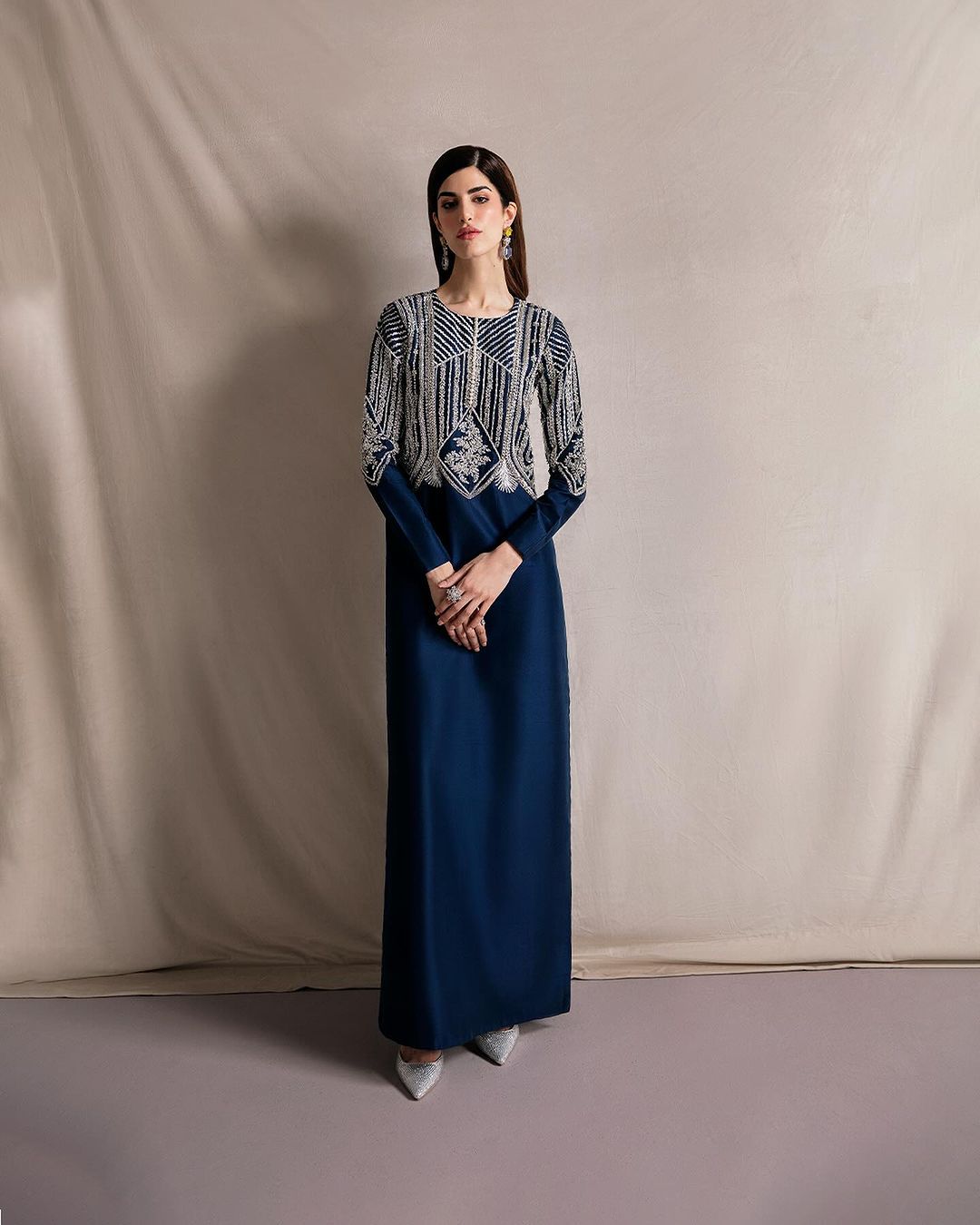 Sylvie Navy Hues by Alizay Saad - Alizay Saad