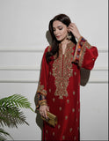 Deep Red Muskan-Festive Alizay Saad