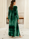 Emerald Green Velvet Kaftan Alizay Saad