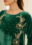 Emerald Green Velvet Kaftan Alizay Saad