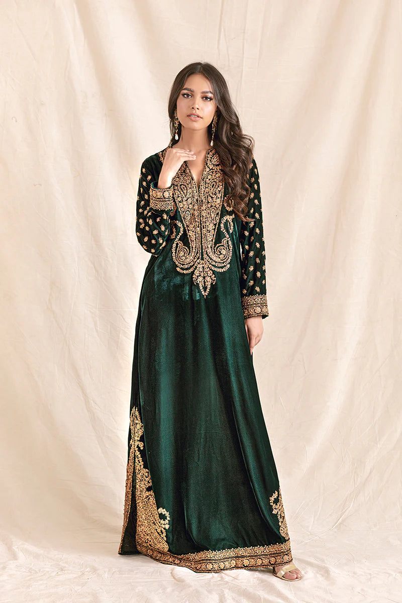 Etoile Dorée Emerald Kaftan Alizay Saad