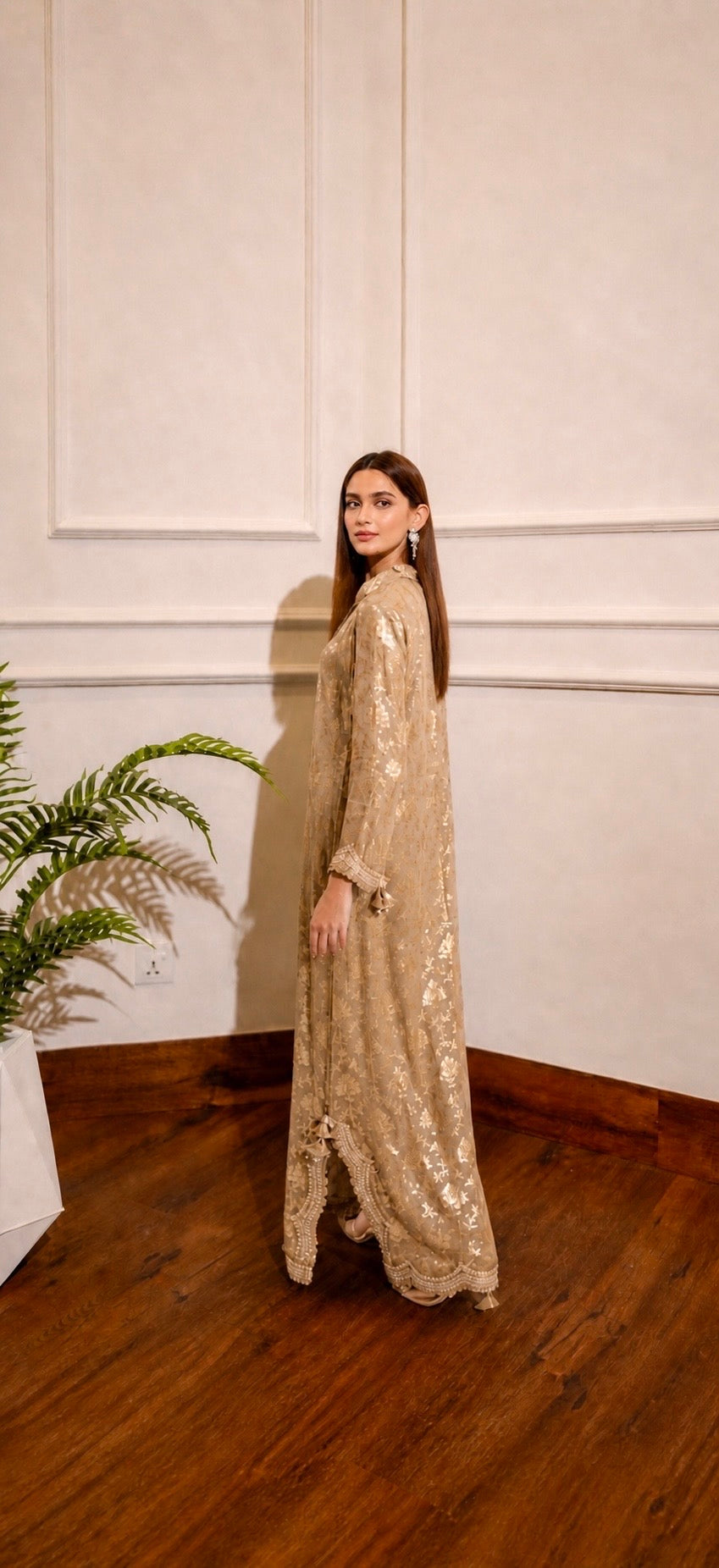 Euphoria Gold Kaftan by Alizay Saad Alizay Saad