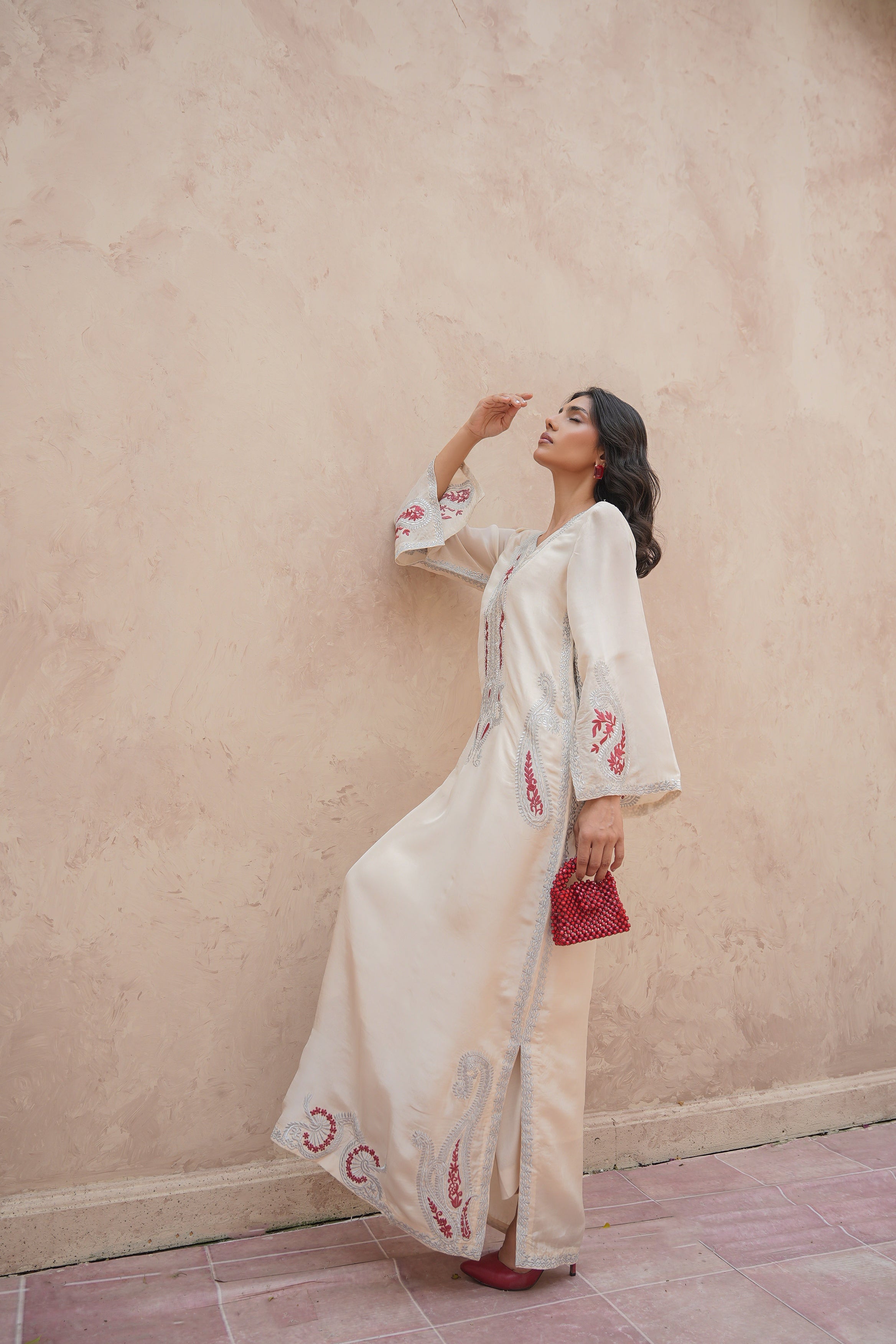 Serene White Kaftan Alizay Saad