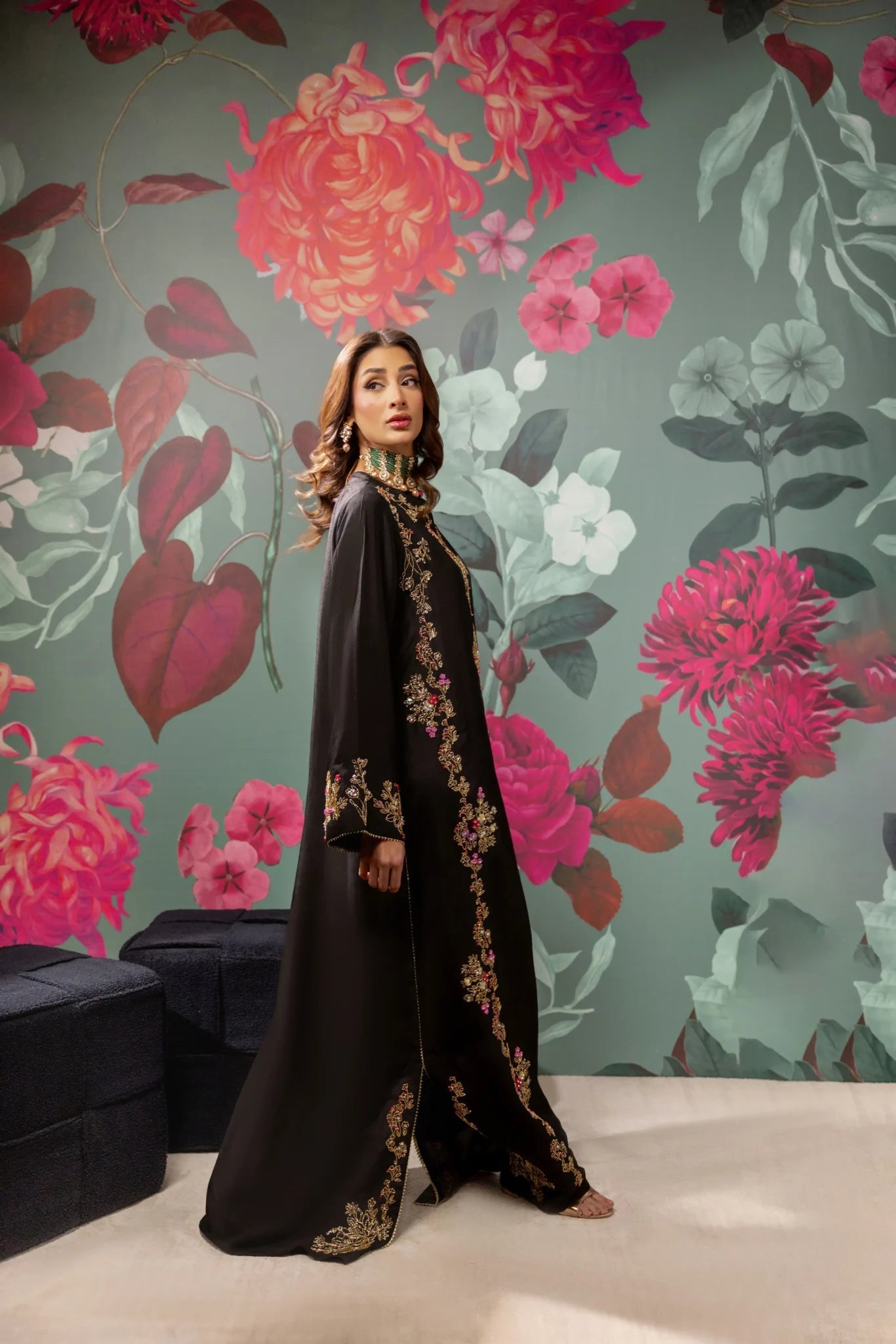 Siyah Kaftan Alizay Saad