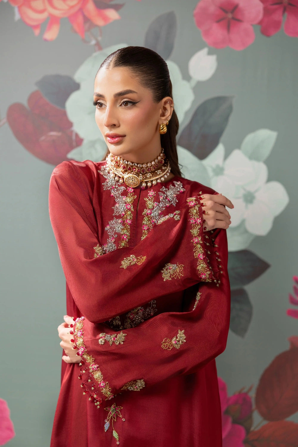 Fuschia Cherri Kaftan Alizay Saad