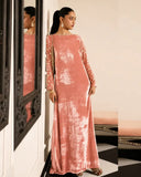 Salmon Velvet Kaftan