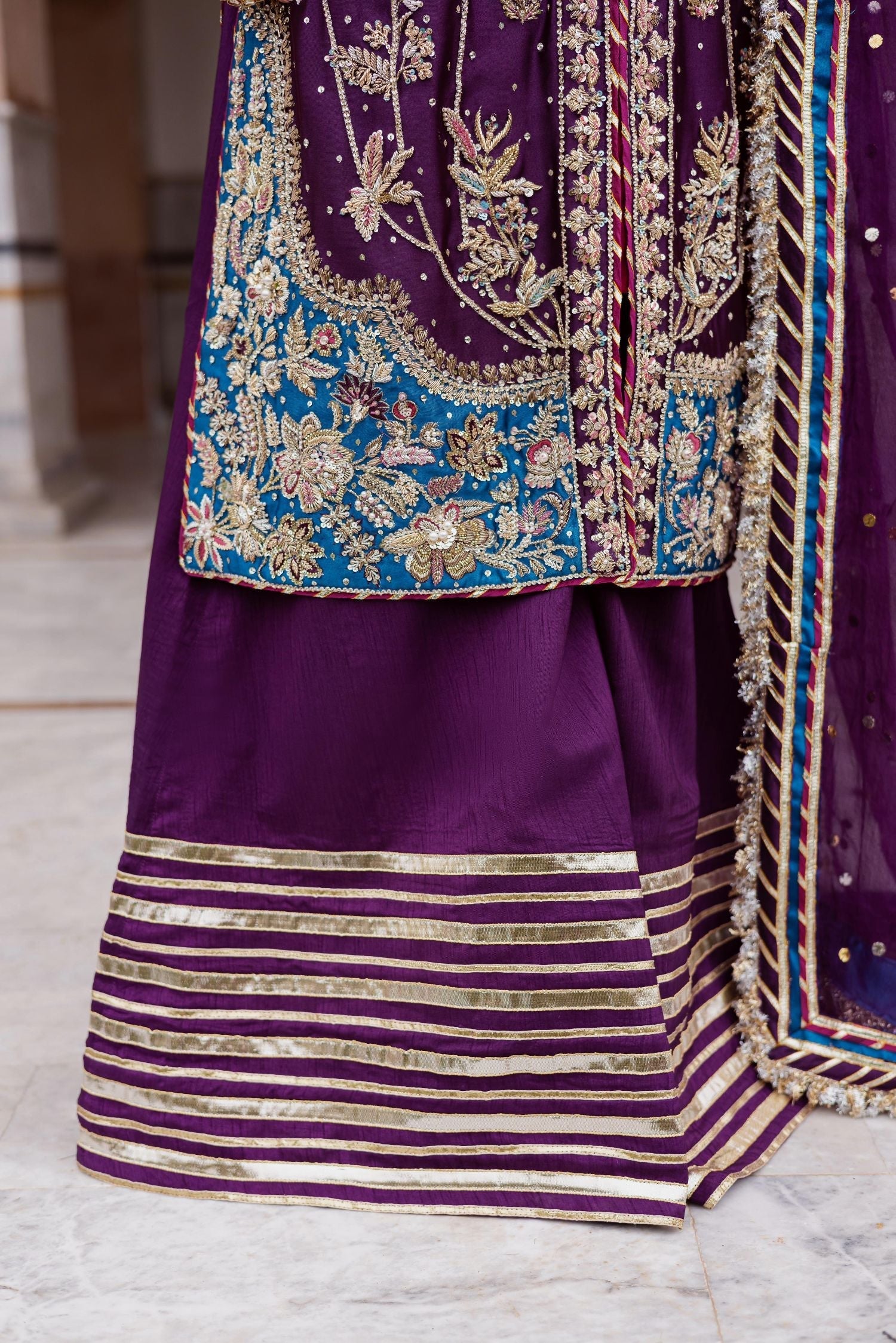 Regal Plum Signature Festive Wear Alizay Saad