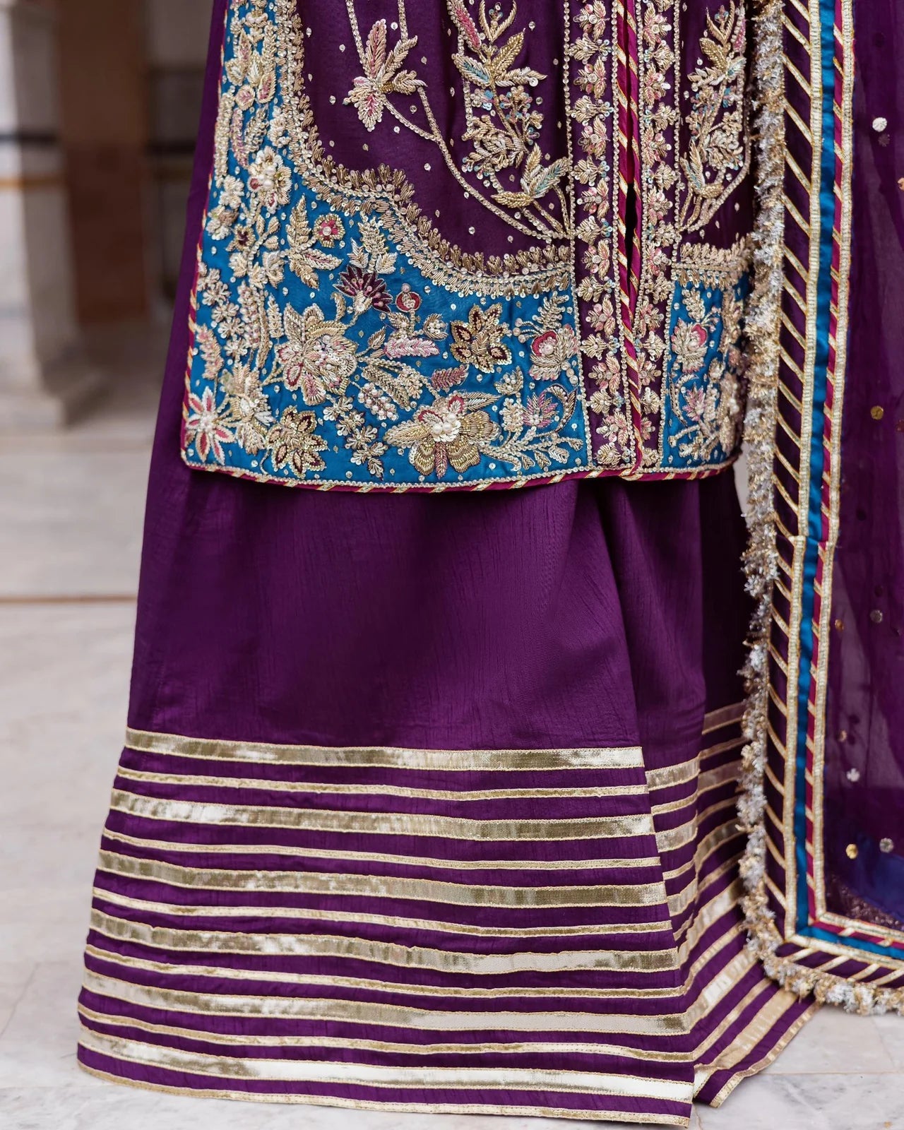 Regal Plum Signature Festive Wear Alizay Saad