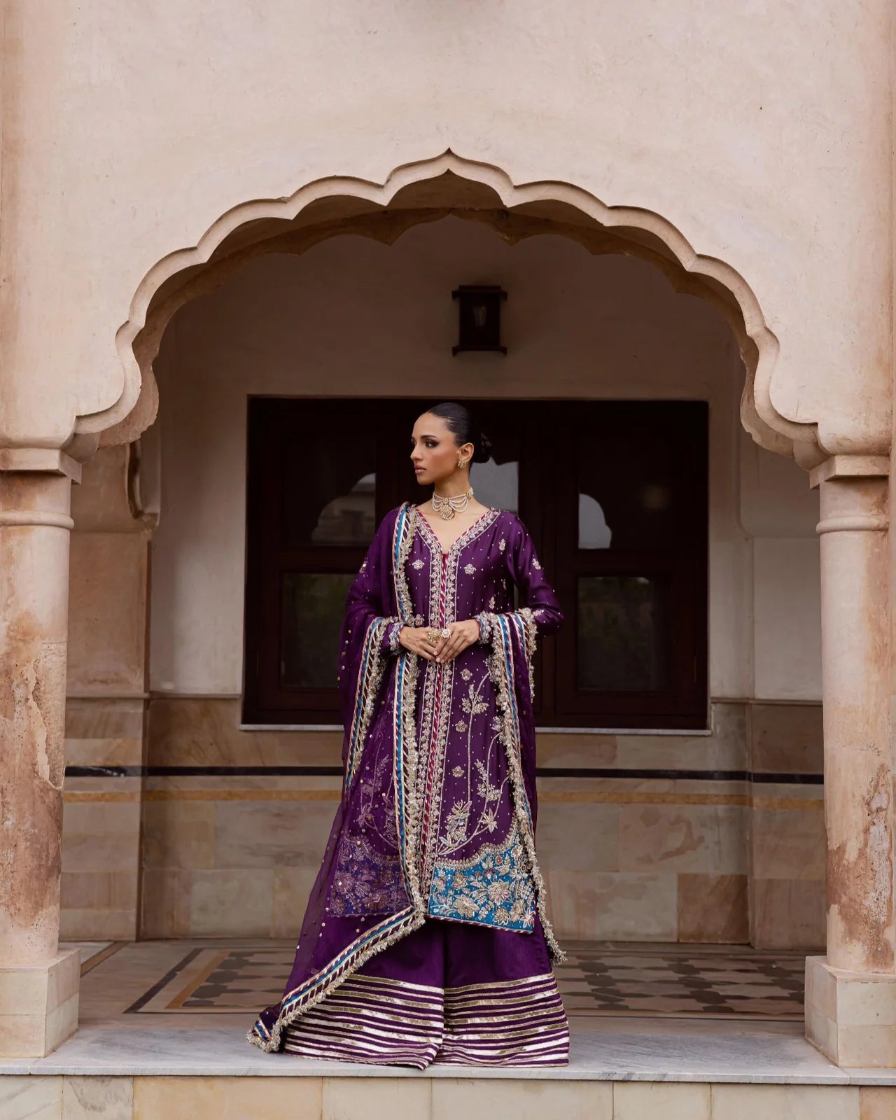 Regal Plum Signature Festive Wear Alizay Saad