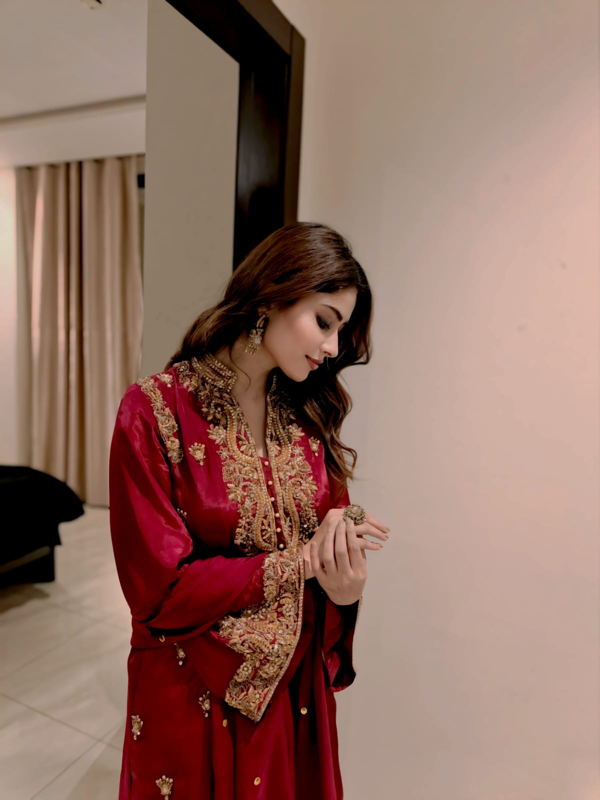 Rubaab Red Festive By AS Studio Alizay Saad