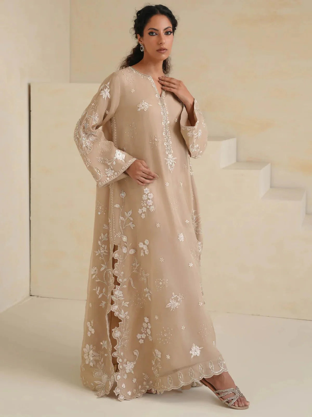 Sandy Pearl Jalabiyan by Alizay Saad - Alizay Saad