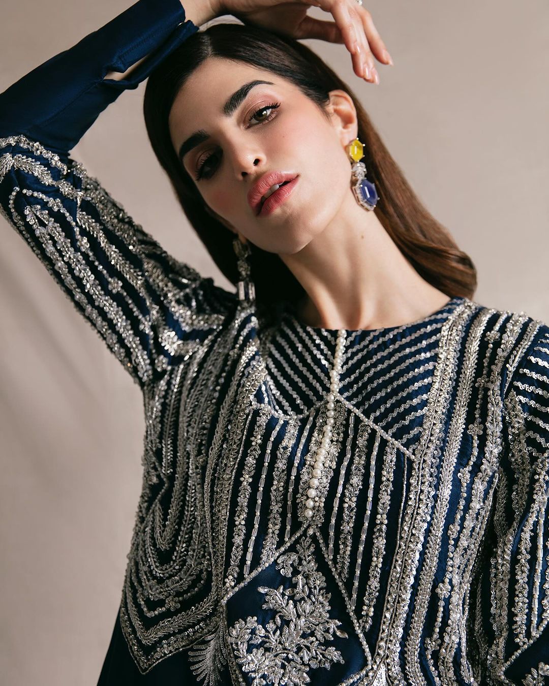 Sylvie Navy Hues by Alizay Saad - Alizay Saad