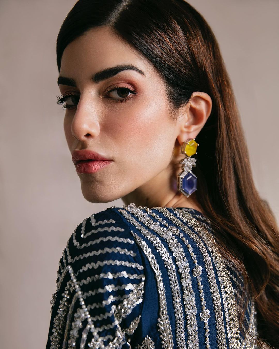 Sylvie Navy Hues by Alizay Saad - Alizay Saad